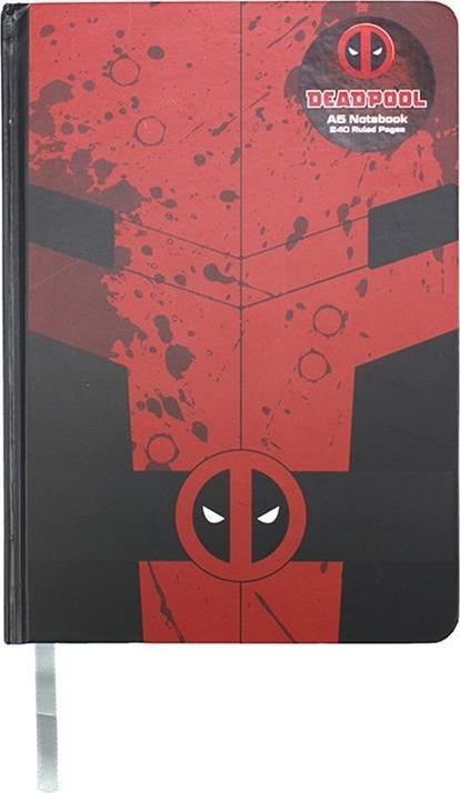 Agenda premium Marvel Deadpool A5, 240 de file, coperta din carton, produs licentiat