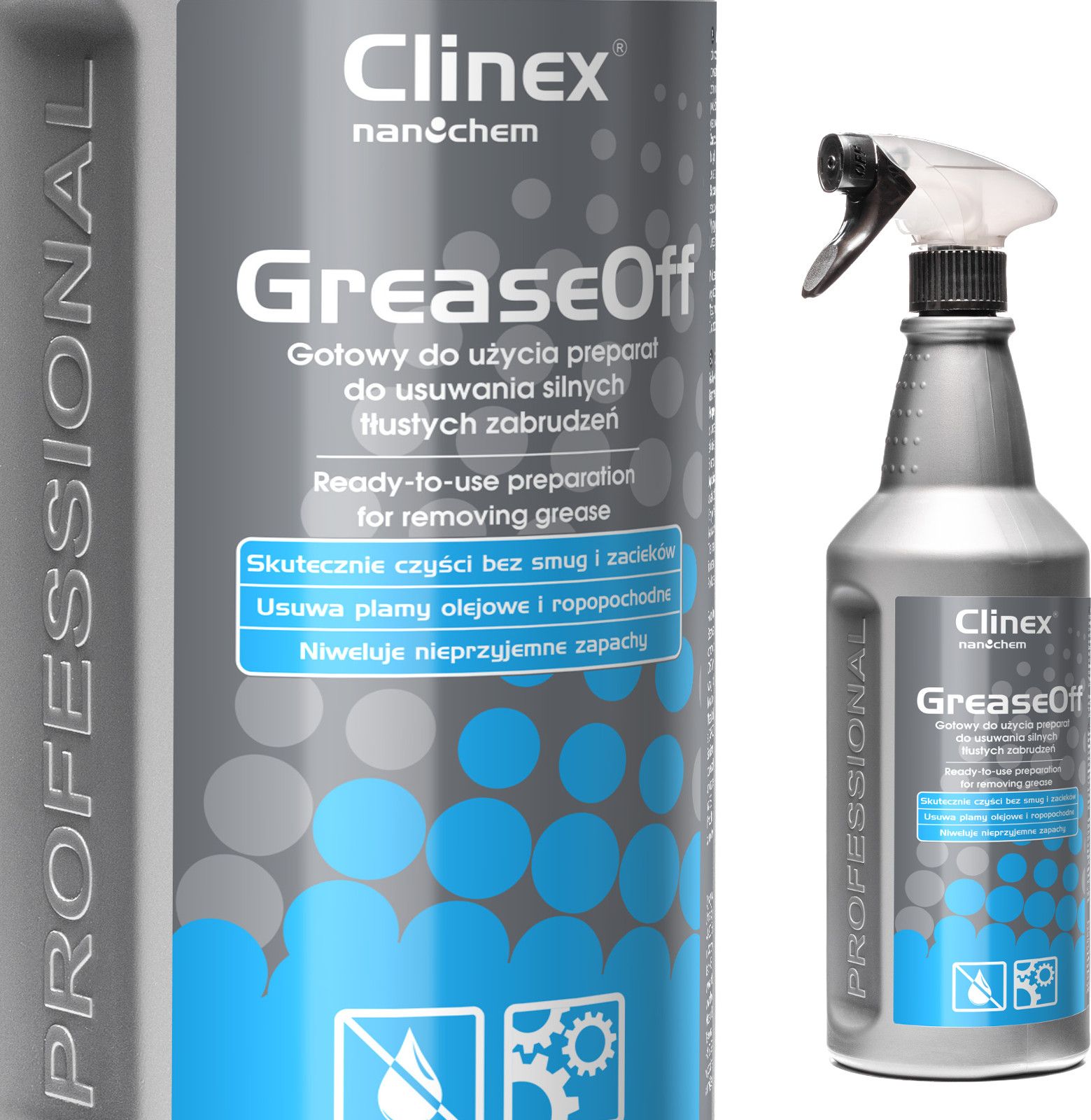 Agent de degresare Clinex pentru îndepărtarea murdăriei grase grele CLINEX GreaseOff 1L Agent de degresare pentru îndepărtarea murdăriei grase puternice CLINEX GreaseOff 1L