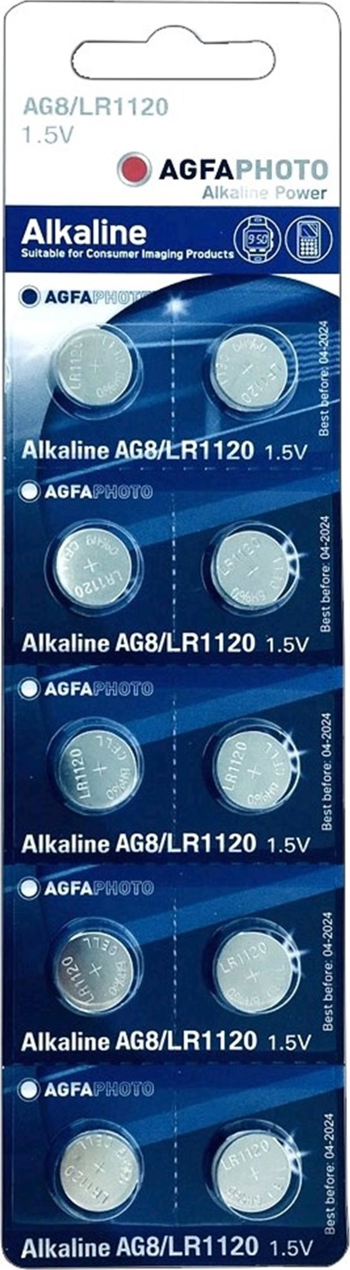 Set 10 baterii alcaline AgfaPhoto AG8 LR1120