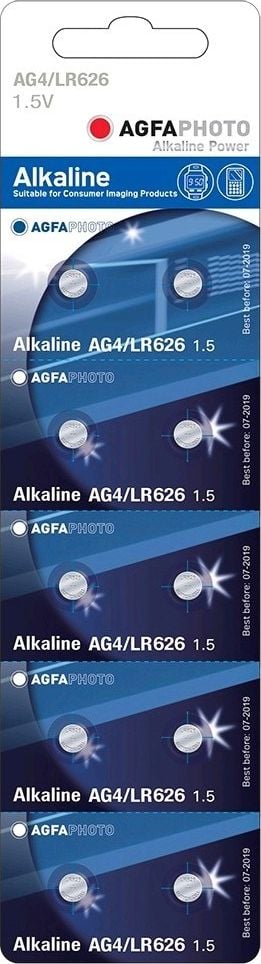Set 10 baterii alcaline AgfaPhoto AG4 LR626