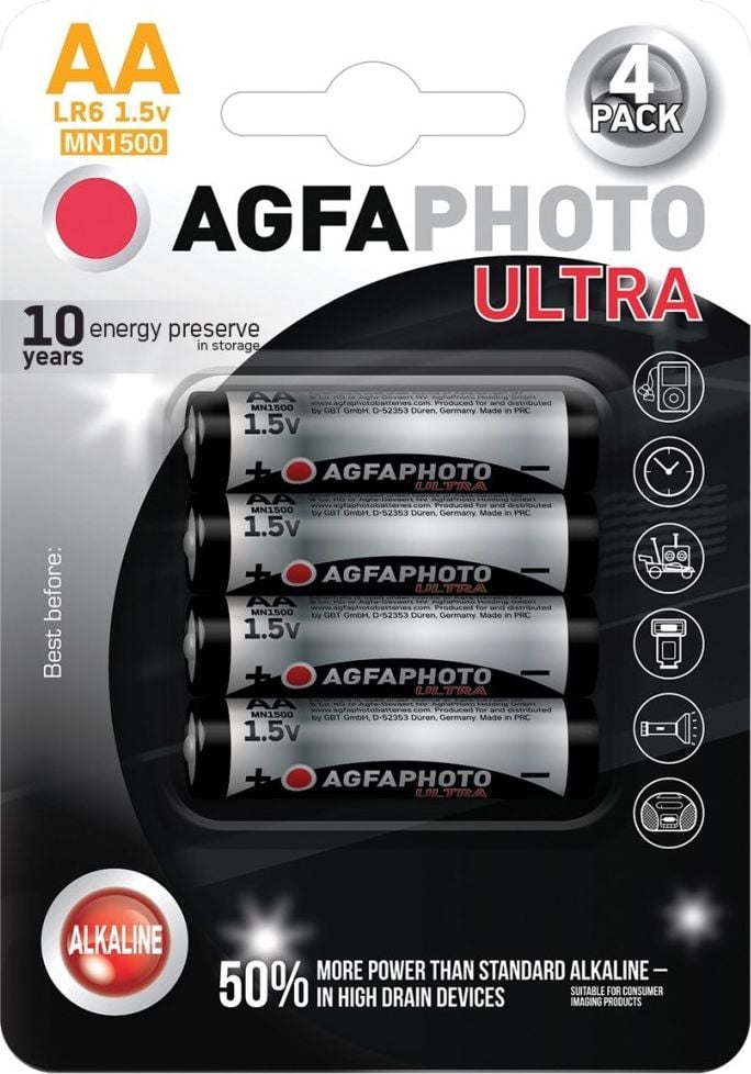 Baterie AgfaPhoto Ultra AA / R6 4 buc.