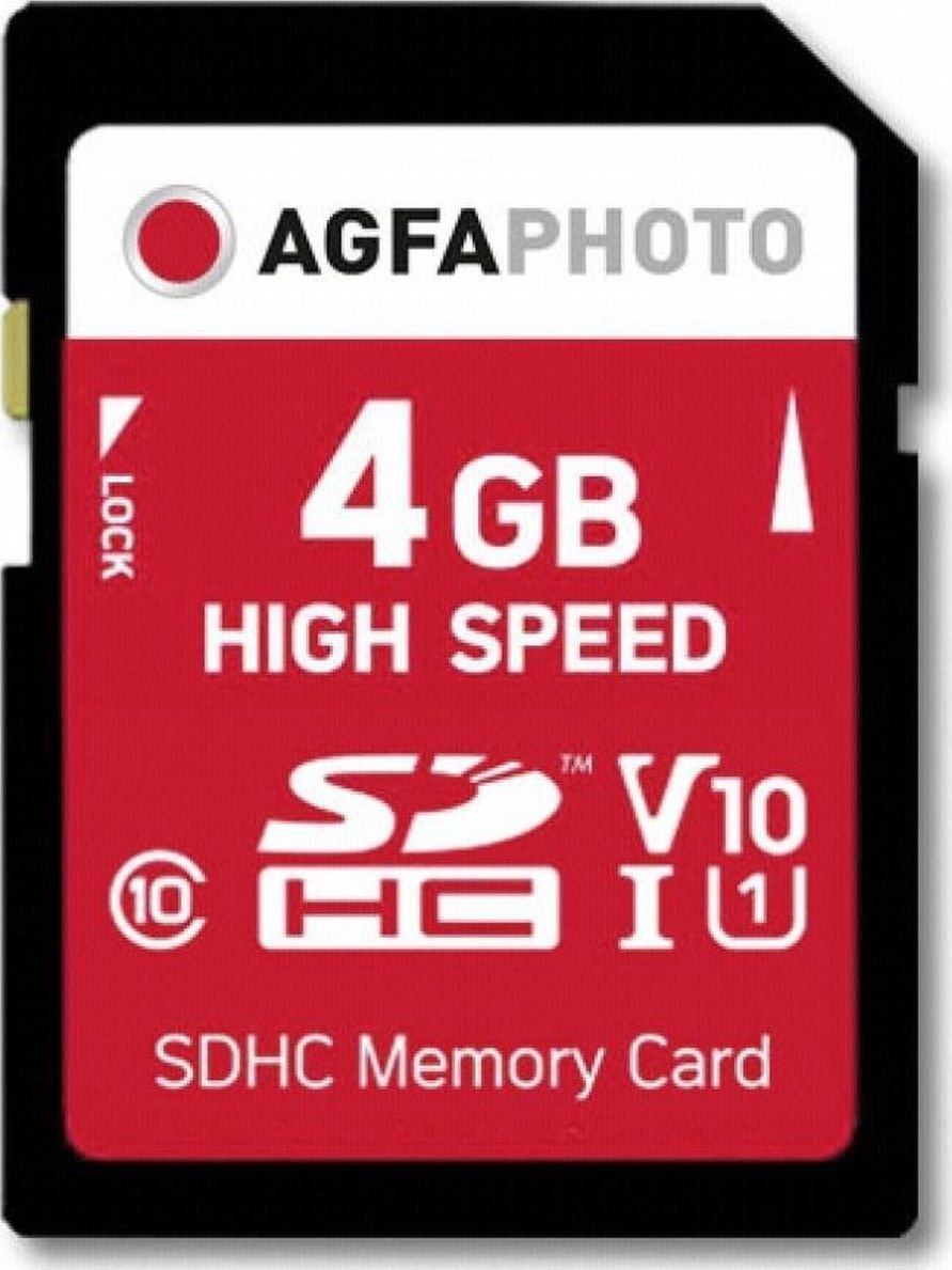 AgfaPhoto Card SDHC 4GB Clasa 10 UHS-I/U1 V10 (10424)