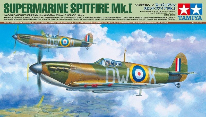 Kit model plastic Airfix Supermarine Spitfire Mk.1a 1:48
