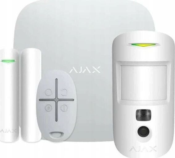 Ajax Zestaw alarmowy StarterKit Cam Plus Hub 2 Plus, MC, DP, SC biały