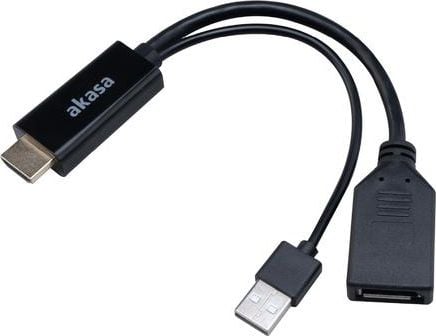 Akasa HDMI - DisplayPort + adaptor AV USB-A negru (AK-CBHD24-25BK)