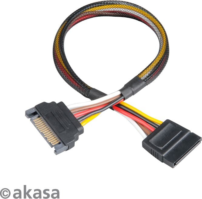 Akasa SATA 15 pini - SATA 15 pini, 0,3 m, multicolor (AK-CBPW04-30)