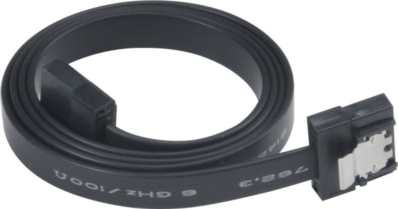 Cablu akasa Proslim 3 SATA cablu 50cm drepte, negru (AK-CBSA05-50BK)