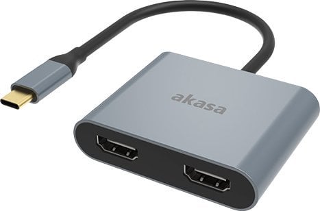 Akasa USB-C - HDMI x2 Dock/Replicator Gri (AK-CBCA26-18BK)