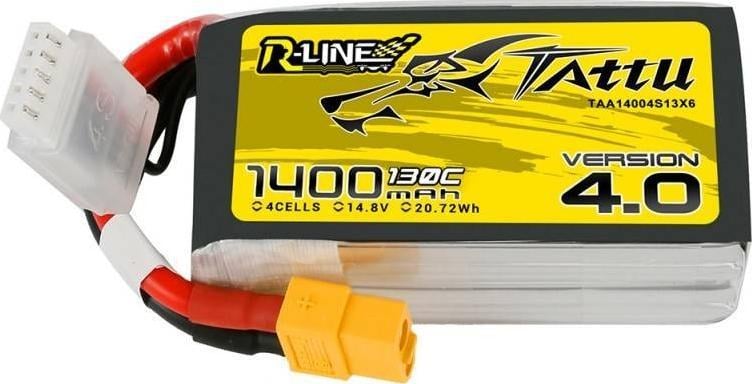 Akumulator Tattu R-Line 4.0 1400mAh 14.8V 130C 4S1P XT60