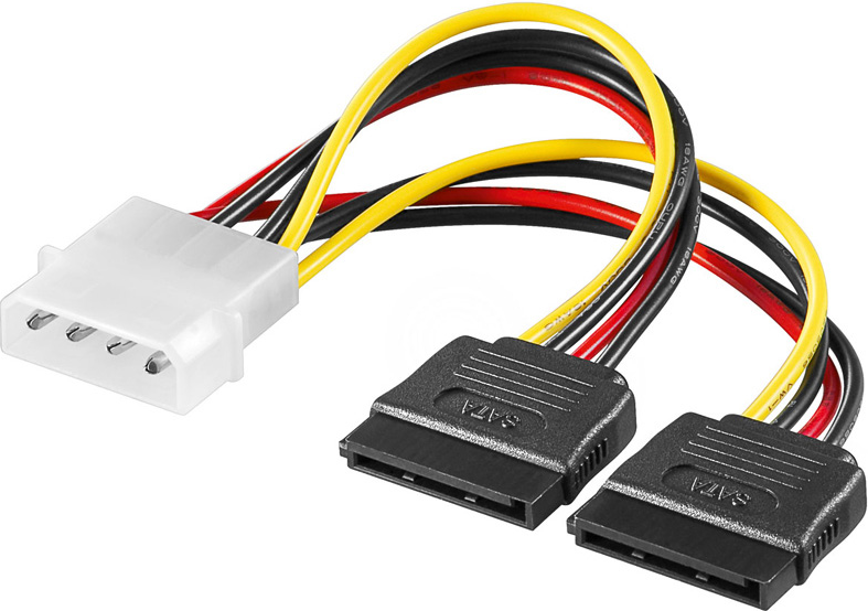 Cabluri - Cablu de conectare , Akyga , AK/CA/16 Molex / 2x SATA , 0,15 m