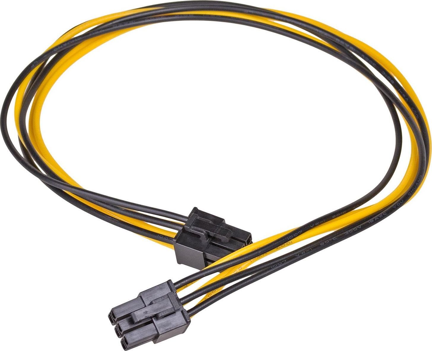 Cablu de conectare , Akyga , AK/CA/49 PCI Express 6 pin tata / PCI Express 6 pin tata , 0.4 m , negru cu galben
