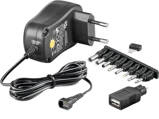 Cabluri si accesorii retele - Alimentator in comutatie universal 3V-12V max 600mA 9mufe, Goobay