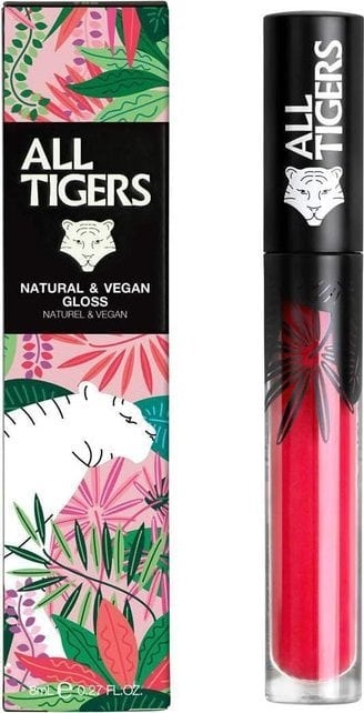 All Tigers All Tigers, Natural &amp; Vegan, Natural, Shining, Lip Gloss, 801, Live With Passion, 8 ml For Women
