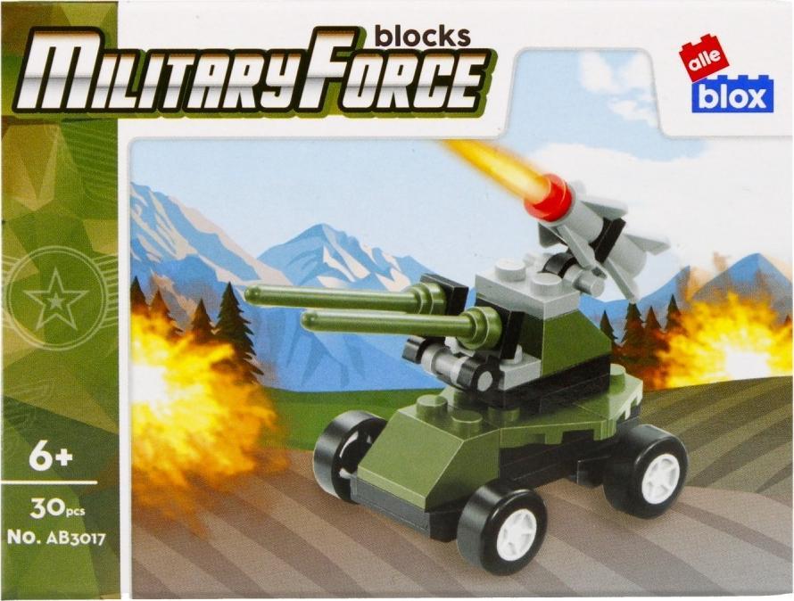 ALLEBLOX Bricks Militaria Vehicul Militar 30 elemente Alleblox AB3017