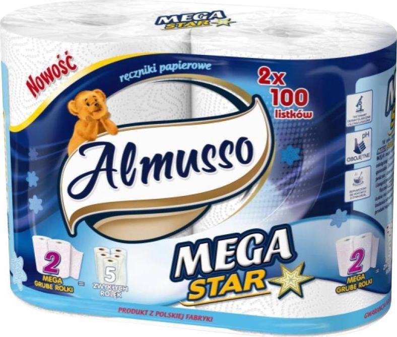 Almusso Prosop de hârtie Mega 2 straturi 2 buc.