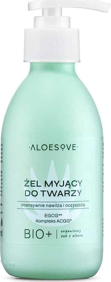 ALOESOVE_BIO+ gel de spălare pentru față curăță și hidrata intens 190 ml