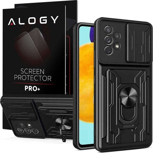 Alogy Husă portofel Alogy Camshield Ring cu capac pentru cameră și portofel pentru Samsung Galaxy A53
