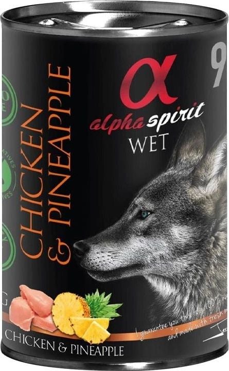 Alpha Spirit Alpha Spirit - mokra karma dla psa, kurczak z ananasem 400 g