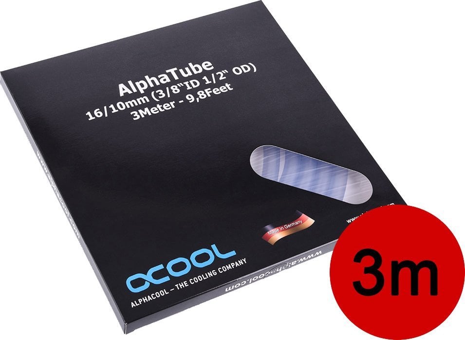 Alphacool Alphacool Schlauch AlphaTube HF 16/10 3m - (9.8ft) ID 3/8`` OD 5/8`` Perete 1/8