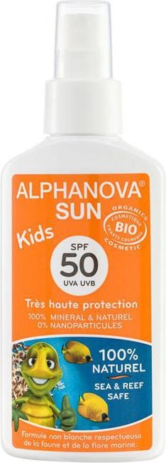 Spray solar Alphanova Sun Bio,SPF50,de protecție