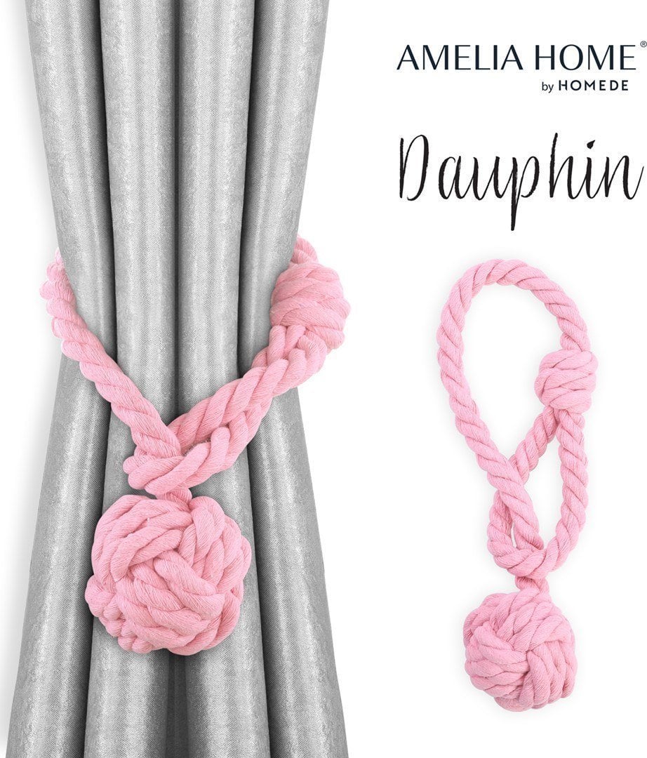 AmeliaHome Agrafe pentru perdele AH DAUPHIN ROSE 2BUC