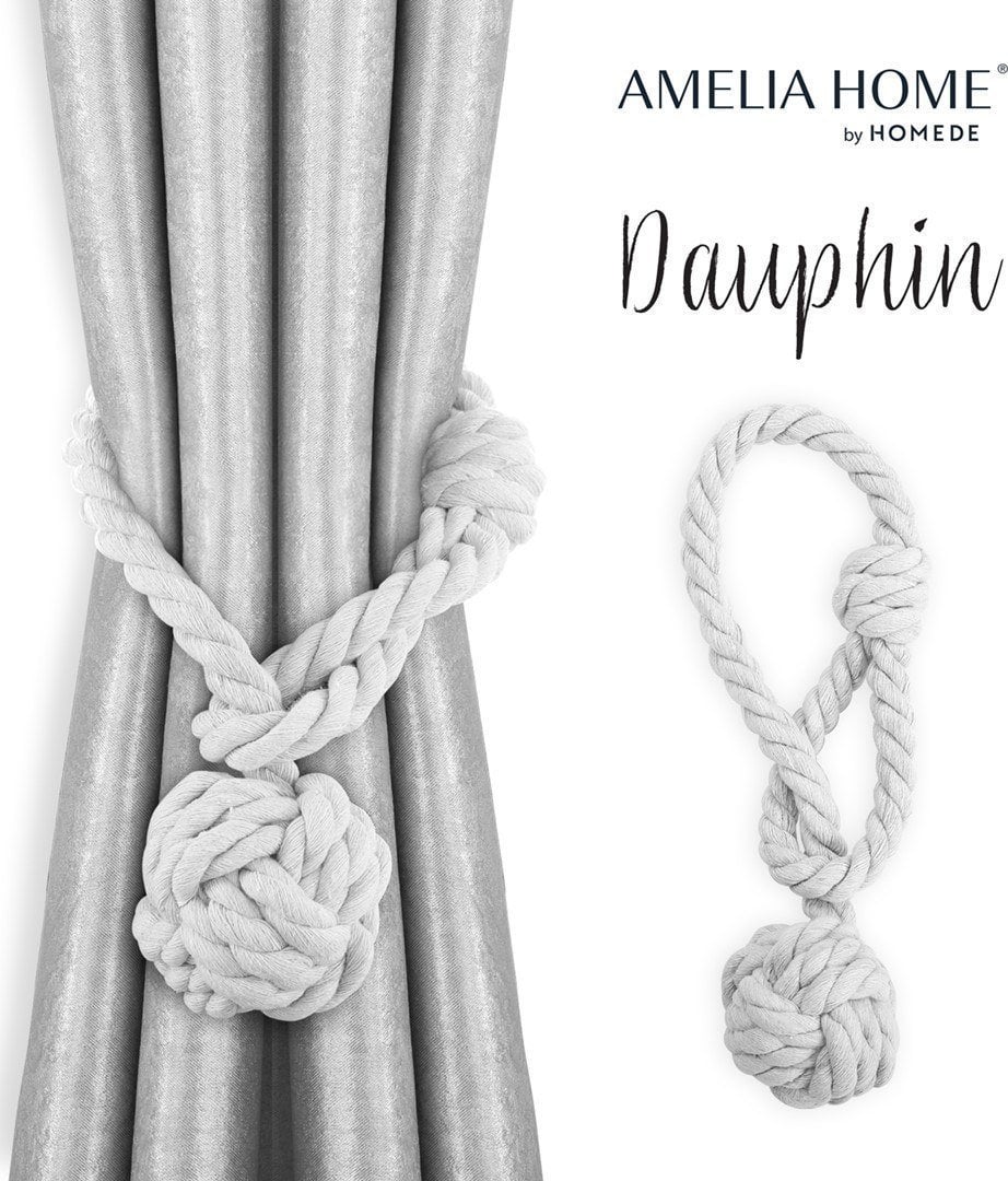 AmeliaHome Agrafe pentru perdele AH DAUPHIN WHITE 2BUC