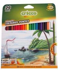 Amex Creioane colorate triunghiulare 24 de culori Cricco