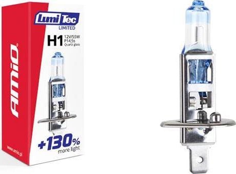 Bec auto halogen H1 LumiTec, 12v 55w, 4300k, +130%