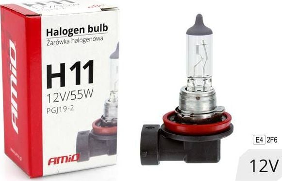 AMiO Bec cu halogen H11 12V 55W filtru UV (E4)