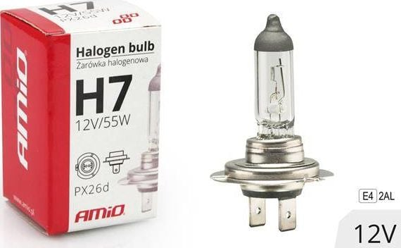 AMiO Bec cu halogen H7 12V 55W filtru UV (E4)