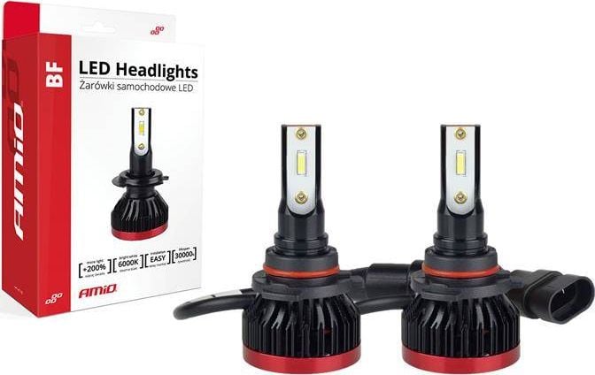 Set 2 becuri LED, auto, Amio, HB4, 18V, Alb