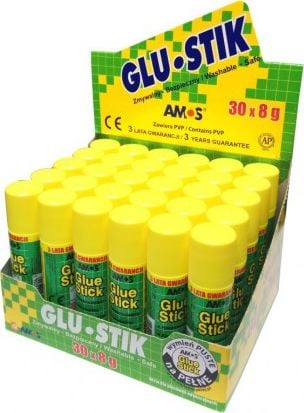 Adezivi si benzi adezive - Amos Glue Stick 10g 30buc.