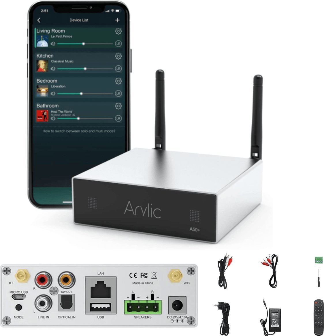 Amplificator Arylic ARYLIC A50+ player de rețea 100W