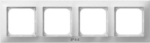 Amprentare frame cvadruplu conectori pentru IP-44 alb (RH-4Y / 00)