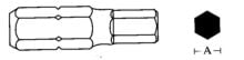 Ampulowa capăt hexagonal 12x30mm 6 angle 10mm D130H1200