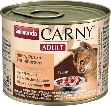 Hrana umeda pentru pisici, Adult, Pui, curcan & rata, Conserva, 200g
