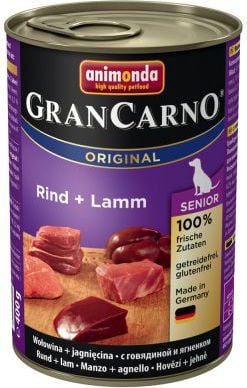 Senior GranCarno Carne de vită original și 400g de miel