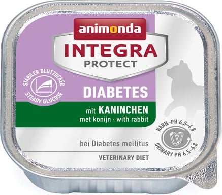 Hrana umeda pentru pisici Integra Protect Diabetic, Iepure, 100gr