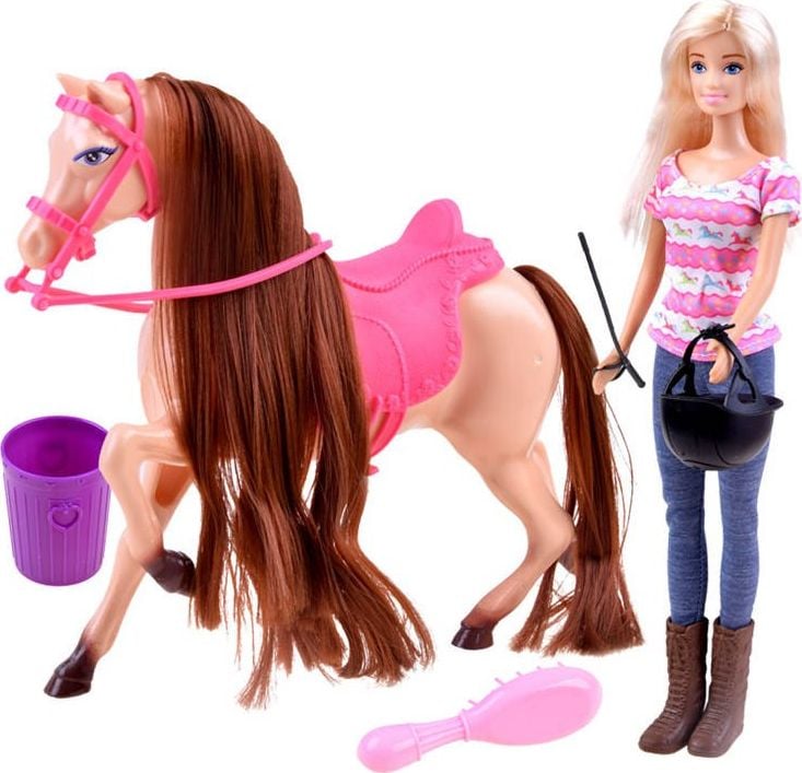 Anlily Anlily Doll Jockey cu un cal + accesorii ZA3919