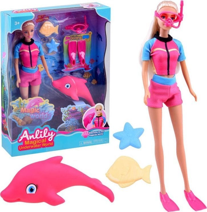 Anlily Anlily Doll, scafandru înotător cu un delfin ZA3923