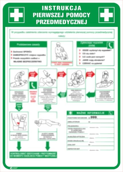 Tableta ANRO Instrucțiuni de prim ajutor (IB13/P)