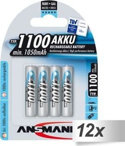 Ansmann Baterie Reîncărcabilă AAA / R03 1050mAh 12 buc.