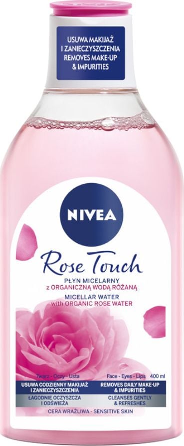 Apa micelara Nivea Rose Touch cu apa organica de trandafiri 400ml