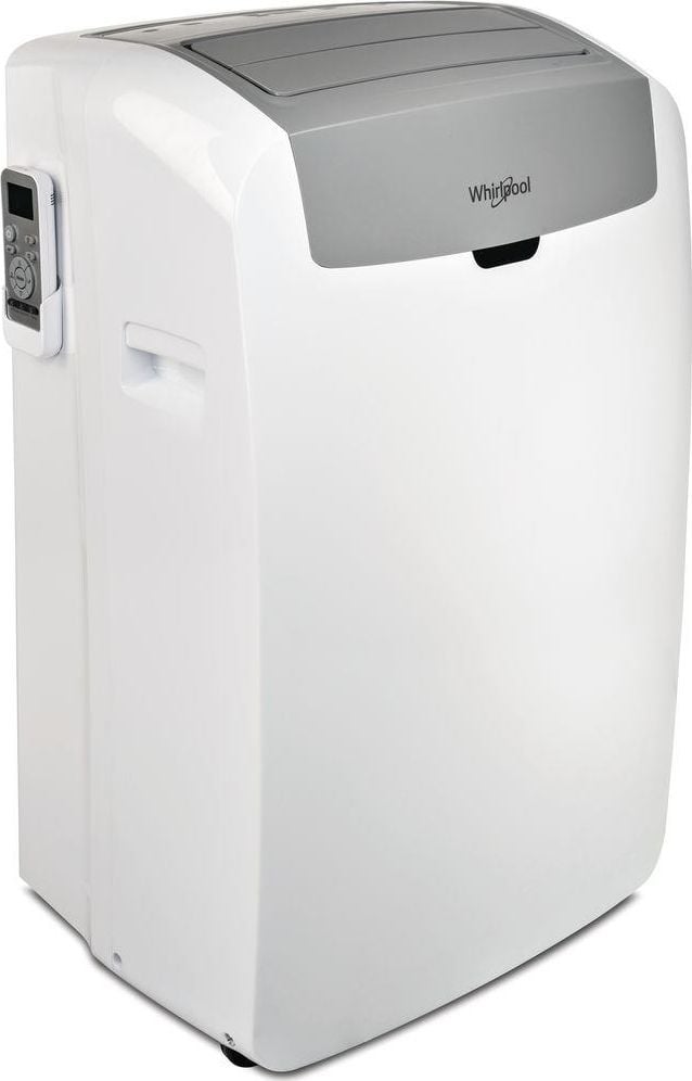 Aparat de aer conditionat portabil Whirlpool 12000 BTU, Clasa A, filtru Hepa, kit fereastra inclus, Alb