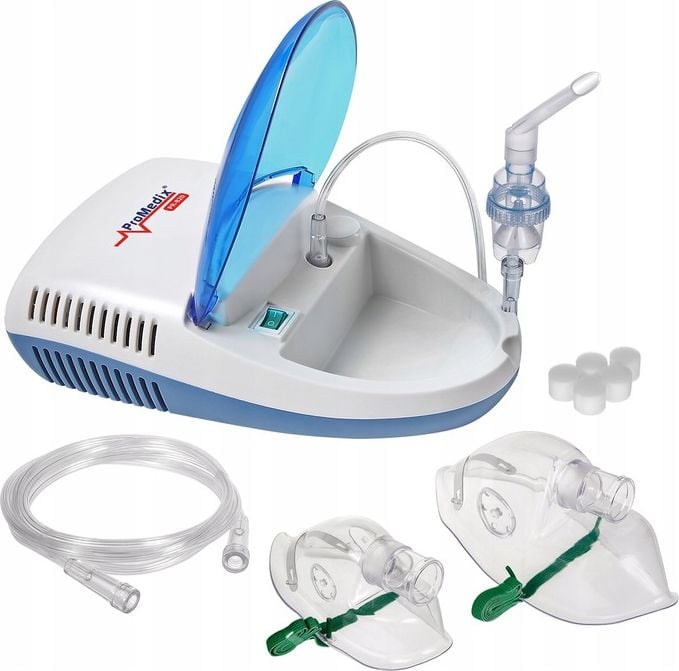 Aparat de Aerosoli Inhalator pentru copii - Nebulizator Promedix PR-820, alb-albastru