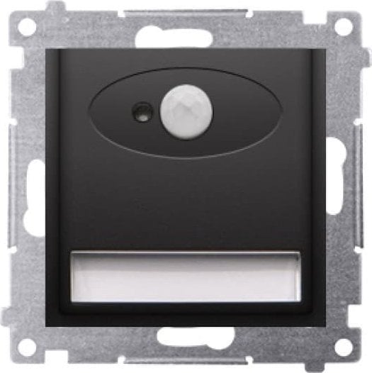 Aparat de iluminat LED Kontakt-Simon Simon 54 cu senzor de mișcare 230 V AC 1,4 W alb rece 5900K negru mat DOSCA.01/49