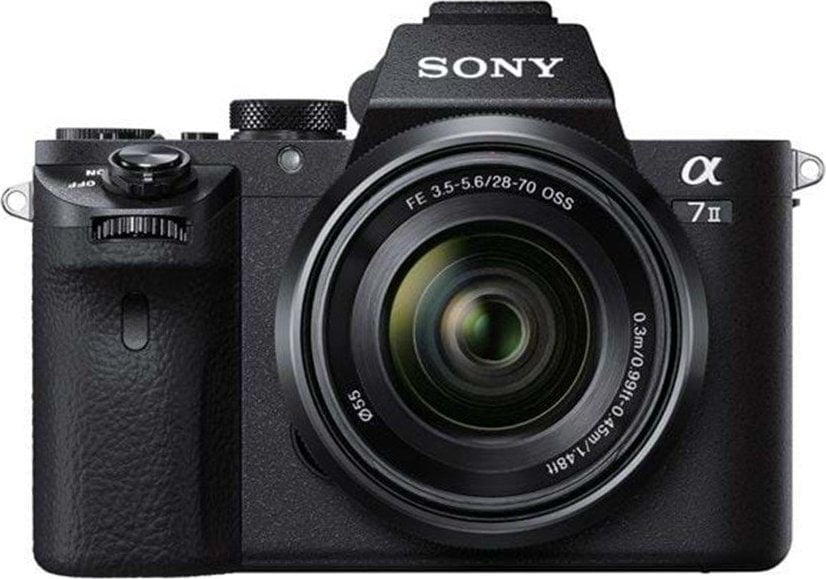 Aparat foto Mirrorless Sony Alpha A7II, 24.3 MP, Full-Frame, Wi-Fi, NFC, E-Mount, ISO 50–25600, Negru + Obiectiv SEL2870 28-70mm, Negru