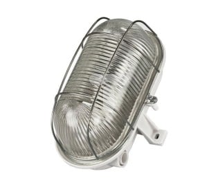 Aparatul de iluminat OVAL canal 100W E27 IP44 ochiurilor de plasă metalică cu D.3152 alb