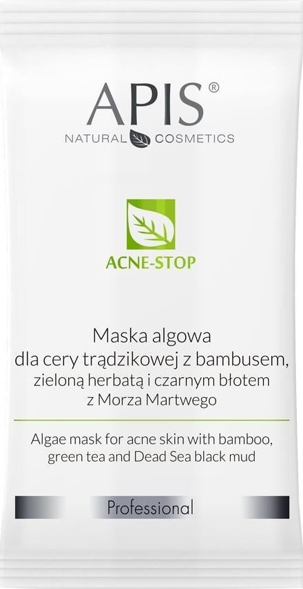 APIS APIS_Acne-Stop Algae Mask masca de alge pentru ten acneic cu bambus si ceai verde 20g