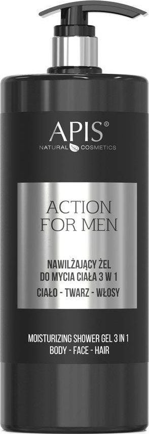 APIS APIS_Action For Men 3in1 gel de gel hidratant pentru fata si par pentru corp 1000ml